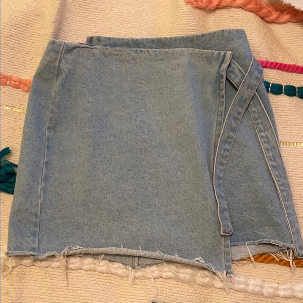 Jean wrap skirt!